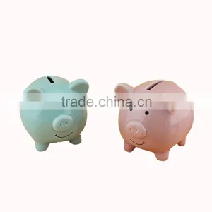 Glazed Ceramic Piggy Money Bank Saving Money thumbnail-3