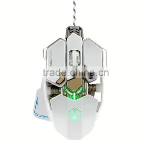 LUOM G10 10 Buttons 4 Colors DPI Adjustable Optical USB Wired Mouse thumbnail-1