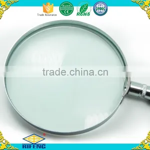 Hot Sale Glass Material 90mm Magnifying Glass:Handheld Metal Magnifier thumbnail-4
