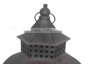 Elegant Black Wooden Lanterns Set of 3 Home Decor thumbnail-3