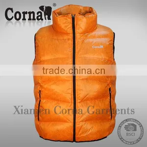 Outdoor Down Vest Customized Logo Waistcoat Winter Jacket Fabric thumbnail-1
