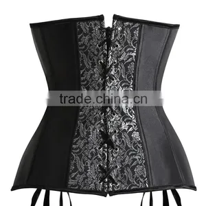 MIDNIGHT CLASPED OVERBUST CORSET WAIST TRAINER thumbnail-5