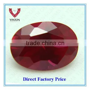 Factory Price of Oval #8 Synthetic Ruby Stone thumbnail-1