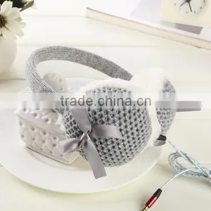 Bowknot Music Earphone Warm Fashion Earmuffs thumbnail-4