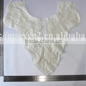 Beaded Cotton Fabric Embroidery Neckline Design for Garment thumbnail-6