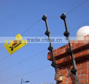 Home Security Electric Fence System In Use Warning Yard Fence Post Signs Lot thumbnail-6