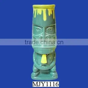 Ceramic Tiki Pot thumbnail-1