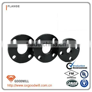 DIN 2573 Plate Flange of Black Painted Surface for DN20 Tube thumbnail-1