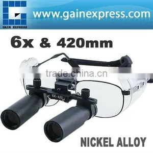 New Prismatic Keplerian Style 6.0x 6x Binocular Dental Loupes Surgical Medical Dentistry Frame 420mm thumbnail-1