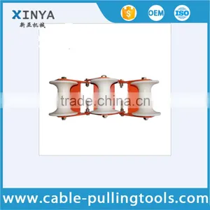 Manhole Cable Rollers Triple Cable Pulley With Nylon Wheel 140x160mm thumbnail-1