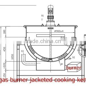 Gas Fired Jacketed Kettle 400L thumbnail-2