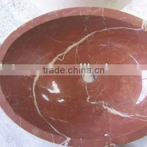 Coral Red Marble Wash Basin thumbnail-1