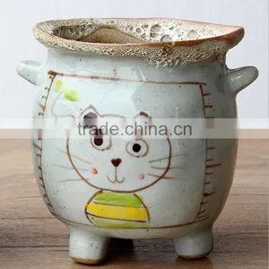 Attractive Hand-painted Cartoon Ceramic Flower Pot thumbnail-4