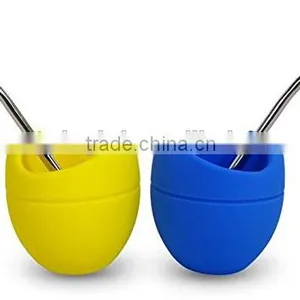 Silicone Yerba Mate Gourd,Silicone Yerba Mate Cup With Bombilla Straw thumbnail-1