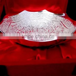 Low Cost and Attractive Promotional Gift, Corporate Gift Item Silver Plated Brass Bowl thumbnail-1
