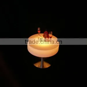 LED Remote Round Coffee Table/ Hot Sell LED Rechargeable Round Coffee Table/LED Outdoor Lawn Round Table thumbnail-4