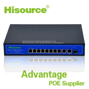 Hisource 8 Port Fiber Switch for CCTV Systems thumbnail-1