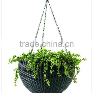 2-Piece Garden Plant Hanger Round Planters Decor Pots thumbnail-2