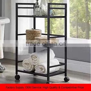 Garage Bar Hotel Rolling Metal Serving Cart thumbnail-1