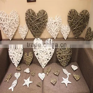 2017 Party Decoration Woven Wicker Heart thumbnail-1