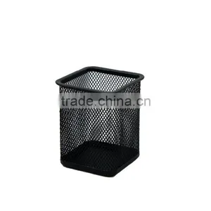 Best-selling Silver Eco-friendly Metal Mesh Table Pen Pencil Holder thumbnail-2