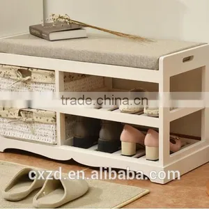 Modern Factory Wooden Shoes-changing Bench thumbnail-3