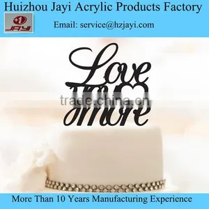 Wedding Cake Topper - Love You More - Acrylic Cake Topper thumbnail-1