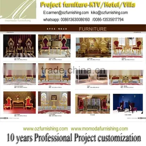 HM19 Hotel Project Furniture Commercial Grade Sofa/French Vintage Wooden Sofa Living Room Sofa Wedding Project Sofa thumbnail-6