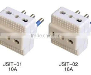 Italian ac dc Electrical Multi 3 Round Pin 16a Industrial Male and Female Plug Socket Adaptor Socket thumbnail-2