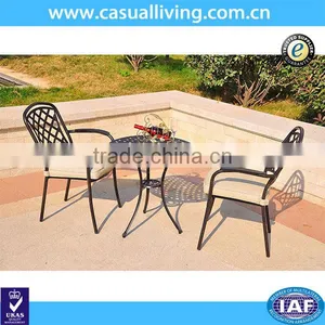 Garden Cast Aluminum Black 3 Piece Outdoor Bistro Set thumbnail-1