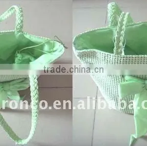 Women's Hand Bag From Paper Rope With Linging thumbnail-1