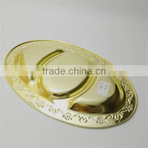 Custom Logo Metal Serving Trays Wholesale Stainless Steel Cooking Plate thumbnail-4