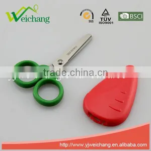 WCSC210 Premium Novelty Wholesale Soft Handle Colorful School Children Plastic Scissors With Funny Carrot Shape Cover thumbnail-2