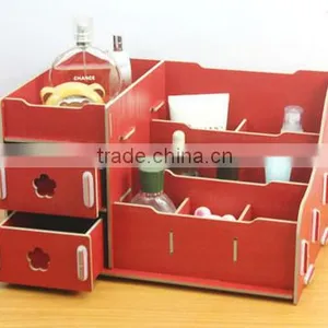 Wooden Pen Holder Cosmetic Craft Box thumbnail-2