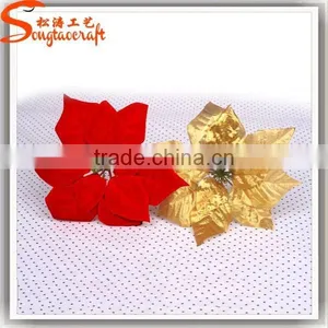 Wholesale Artificial Poinsettia Flowers Christmas Poinsettia Ornaments thumbnail-4
