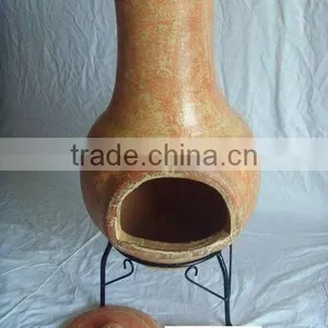 Clay Chimney With Metal Stand, Fire Shelf and Lid thumbnail-1