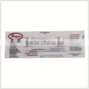 Kearing Brand OEM Plastic Slide Ruler,air Velocity Calcuator, Velocity Pressure in Water, Opaque Plastic Slide Ruler #KSL01 thumbnail-1