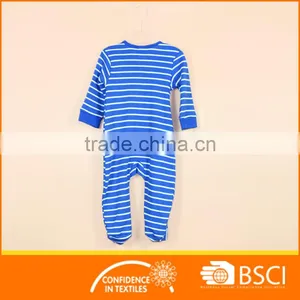 Baby Boutique Clothing Stripe Long Sleeve Custom Jumpsuits thumbnail-2