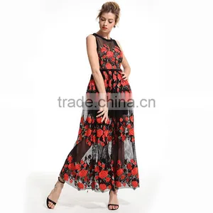 Girl 's Vintage Flower Tulle Layered Cocktail Dress thumbnail-1
