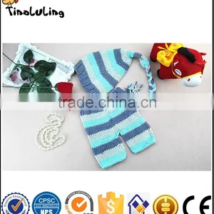 2017 New Fashion NPT68 Tinaluling Newborn Baby Blue Woolen Photography Props thumbnail-2