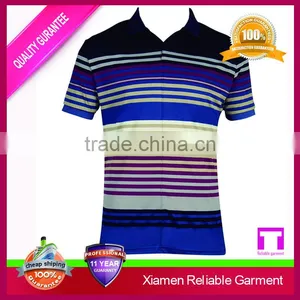 Custom Multi-color Striped Polo Shirt for Men, High Quality Polo Shirts Wholesale China thumbnail-2