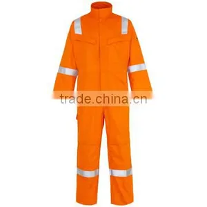 100%cotton Fire Retardant Coverall With Reflective Tape/ Safety Workwear thumbnail-1