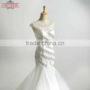 Cheap Sexy Mermaid Slimming Lace Mermaid Wedding Dresses thumbnail-3