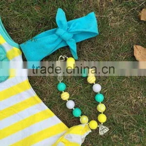 2016 Girls Top Bib Shorts Clothing Girls Summer Outfits Children Boutique Clothes With Accessoreis thumbnail-2