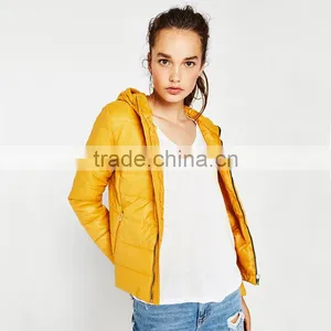 2017 OEM Short Fine Jacket With Hood Winter Bomber Warm Quilted Jacket thumbnail-4