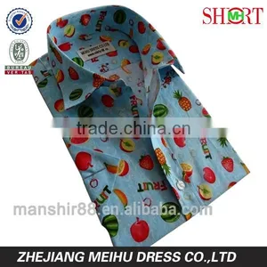 Fruit Printed Short Sleeve Casual Shirt for Men thumbnail-1