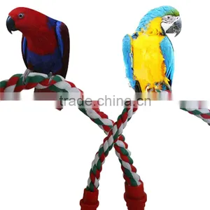 Beautiful Design Parrot Bird Toys Decorative Pet Bird Parrot Standing Rope Cockatiel Parakeet Conure Cage Swing Perch Toy thumbnail-1