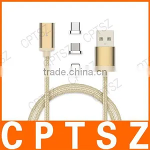 Two In One Mobile Phone Woven Magnetic Suction Data Iine Android Charging Data Cable thumbnail-2