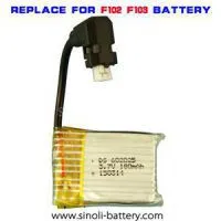 DFD F103 F102 Replacement Li Polymer Battery 3.7v 180mah 602025 thumbnail-1