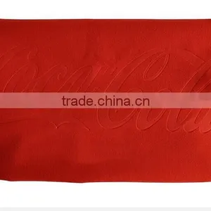 Red Bath Towel Embossed Towel Custom Logo thumbnail-1